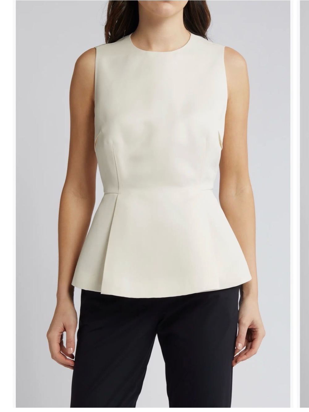 Ted Baker Cream Sleeveless Peplum Camisole